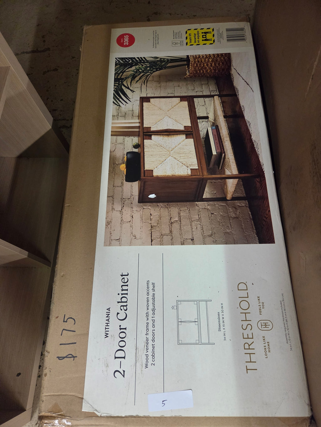 threshold withania 2 door cabinet