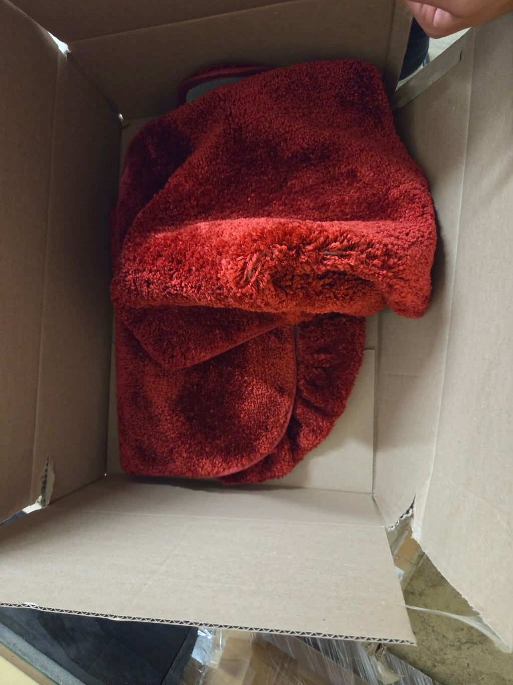 3 piece red rug set for bathroom
