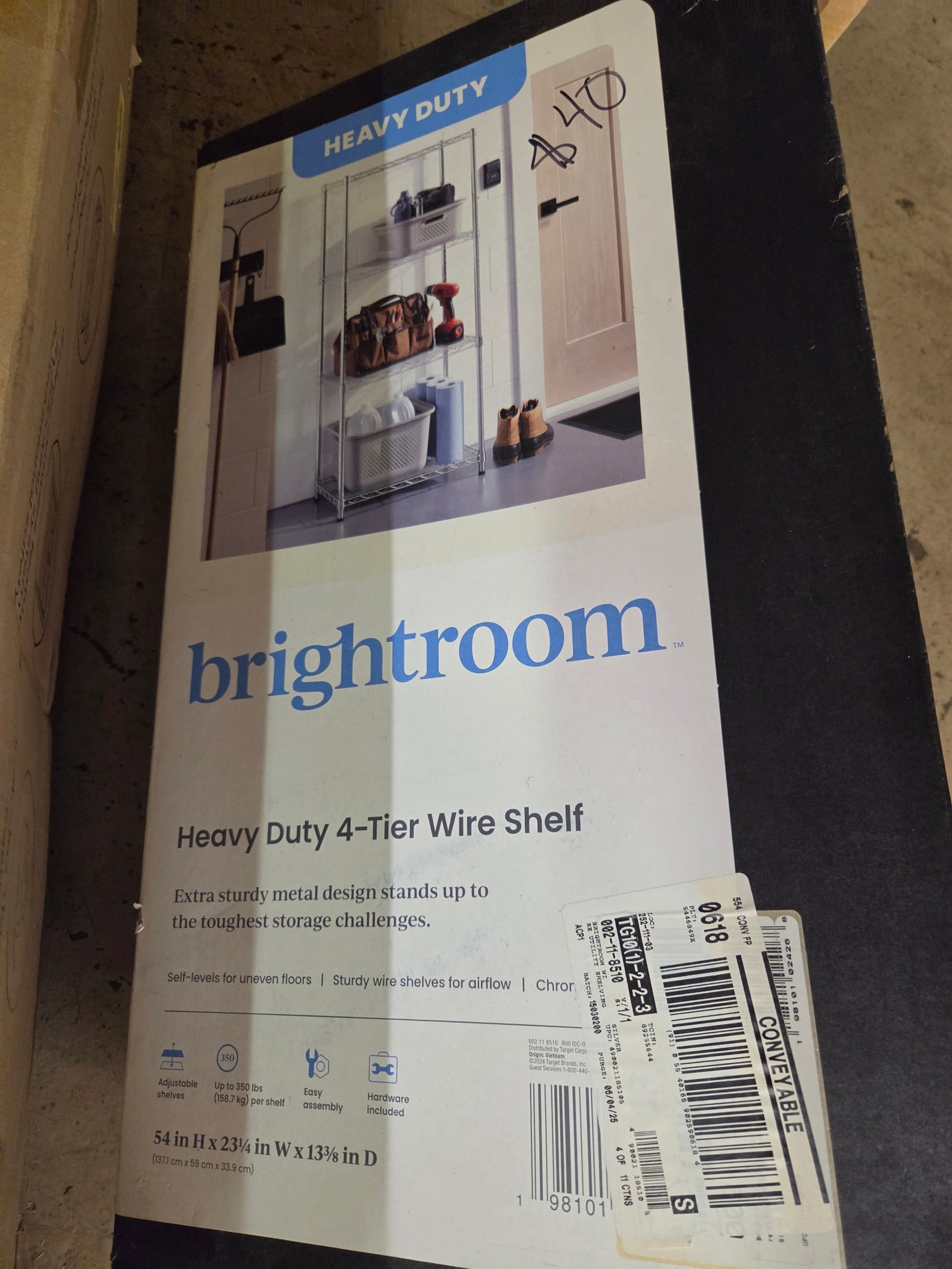 4 tier wire shelf