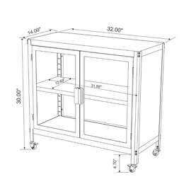 2 Door Metal Rolling Locker Storage Cabinet Blue - Room Essentials