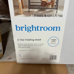 3 tier folding shelf, black by Brightroom