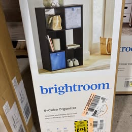 11" 6-Cube Book Shelf Black - Brightroom