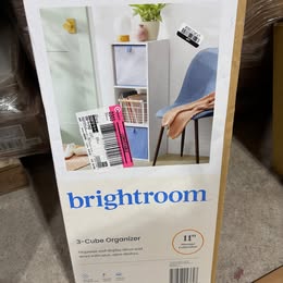 11" 3 Cube Book Shelf White - Brightroom