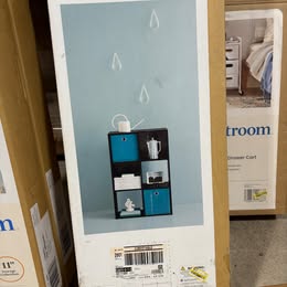 11" 6 Cube Organizer Shelf Espresso - Room Essentials: Bookshelf Storage Cubes,