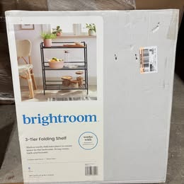 3 tier folding shelf, black by Brightroom