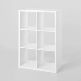 11" 6 Cube Book Shelf White - Brightroom