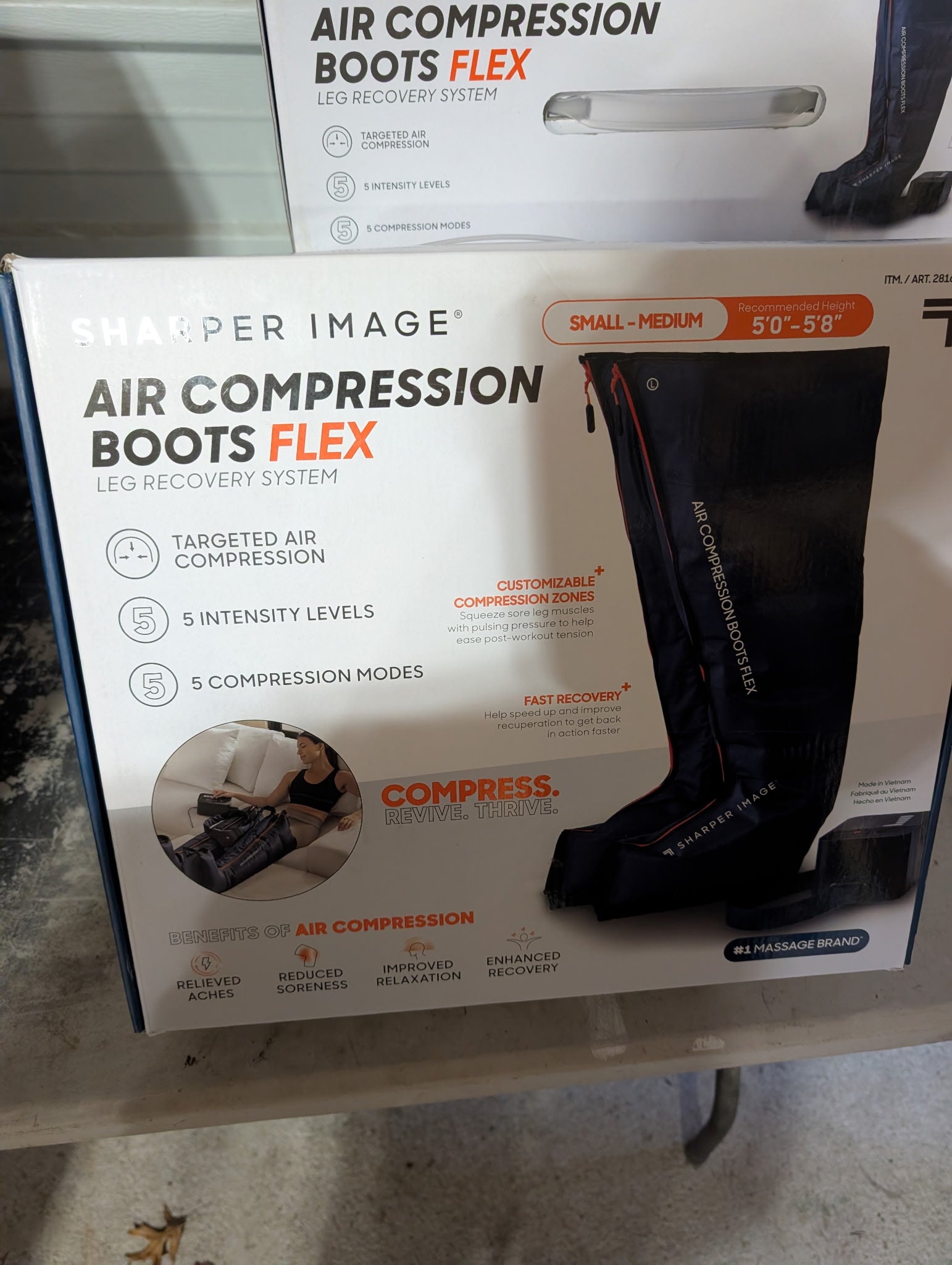 Sharper image flex air compression boots