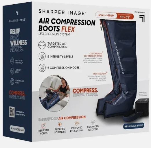 Sharper image flex air compression boots