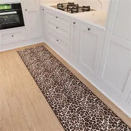 leopard print runner rug