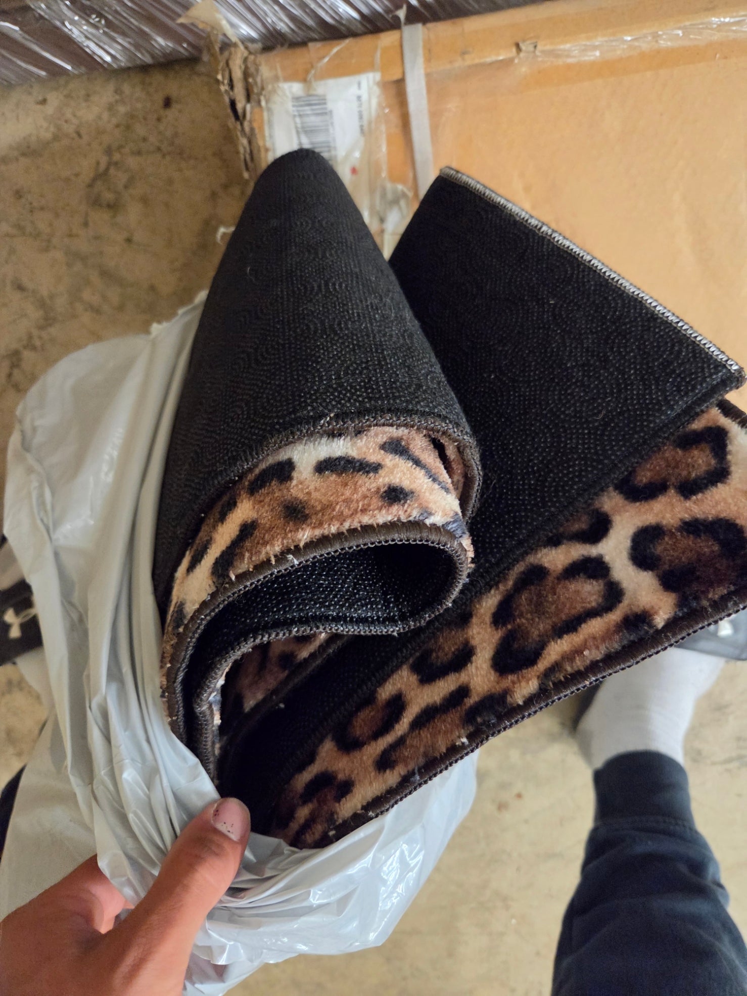 leopard print runner rug