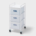 narrow 3 drawer cart on wheels
